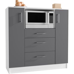 Produktbild für Küchenschrank VCM Esilo 919421, anthrazit / weiß, 109x110 cm