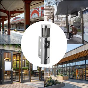Produktbild für Aschenbecher Böttcher-AG Darwin, silber, Outdoor, mit Dach