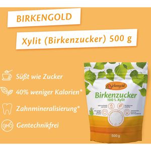Produktbild für Zucker Birkengold Xylit, weißer Zucker