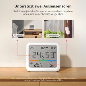 Produktbild für Thermo-Hygrometer SwitchBot W4900000, Meter Pro, digital