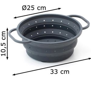 Produktbild für Seiher Brainstream Sieb.up! mit 2 Griffen, Silikon, faltbar