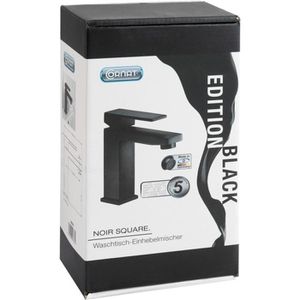 Produktbild für Waschtischarmatur Cornat Square, schwarz matt