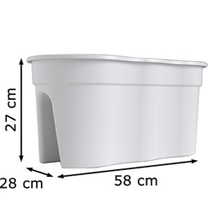 Produktbild für Blumenkasten KHW Flowerclip XL, weiß