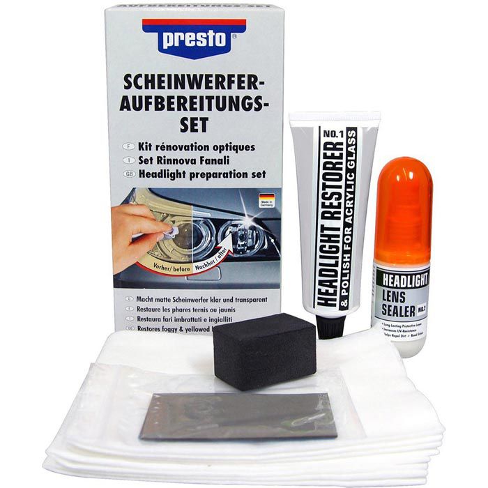 Presto Scheinwerferaufbereitung Set 365171, mit UV-Schutz – Böttcher AG