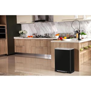 Produktbild für Mülleimer EKO E-Cube, VB 926850, matt schwarz