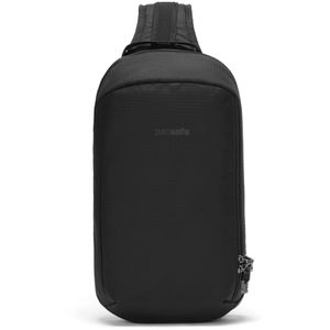 Umhängetasche Pacsafe Vibe 325, aus recyceltem PET, schwarz