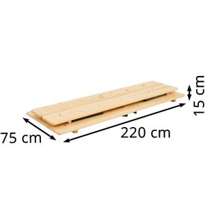 Produktbild für Bierzeltgarnitur RUKU1952 SW10062.2 Fichte/schwarz