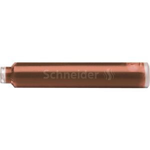 Schneider Füllerpatronen Pastell Cognac, braun, 6 Stück – Böttcher AG