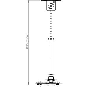 Produktbild für Beamer-Deckenhalterung Optoma OCM815B, schwarz