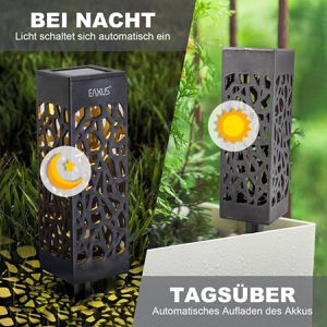 Produktbild für Wegeleuchte Eaxus Hollow, Kunststoff, anthrazit, mit Solar