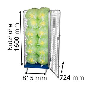 Produktbild für Rollbehälter HMH ADB, mit Tür, Nutzhöhe 1600mm