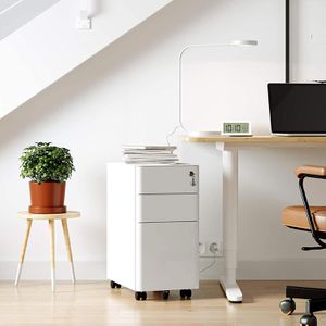 Produktbild für Rollcontainer Songmics OFC030W01, aus Metall, weiß