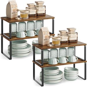 Küchenregal Songmics KCS022X01, braun, 4er Set