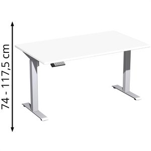Schreibtisch Geramöbel Elevate Home, weiß / silber
