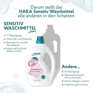 Produktbild für Waschmittel HAKA Sensitiv, ohne Aluminium