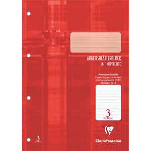 Produktbild für Arbeitsblock Clairefontaine 82603C, A4, liniert