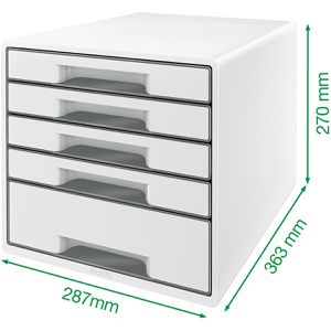 Produktbild für Schubladenbox Leitz 5214-20-62, WOW Cube, A4