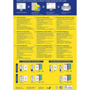 Produktbild für Rückenschilder Zweckform L4767-100, blau