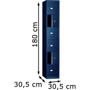 Produktbild für Schließfachschrank Bisley CLK 126, blau