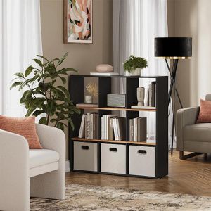 Produktbild für Bücherregal Vicco Nove, anthrazit / eiche