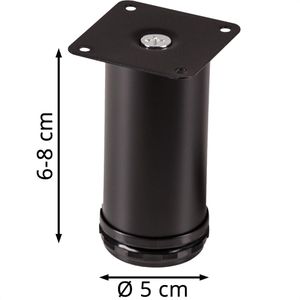 Produktbild für Möbelfuß SO-TECH JIMMY, 118132, schwarz, Metall