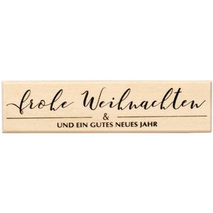 Motivstempel Rayher 29146000 Frohe Weihnachten, aus Holz