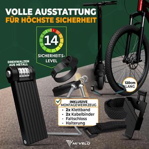 Produktbild für Fahrradschloss Mivelo NEXUS-SW-Z120-18