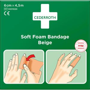 Produktbild für Pflaster Cederroth Soft Foam Bandage, beige, 1 Rolle