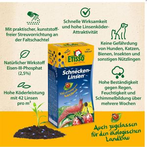 Produktbild für Schneckenkorn Etisso Schnecken-Linsen, regenfest