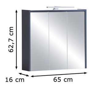 Produktbild für Spiegelschrank Schildmeyer Lovis 157101, nachtblau