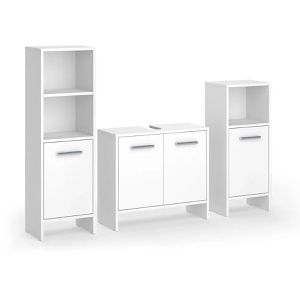 Badmöbel-Set Vicco Karli, weiß, 3-teilig