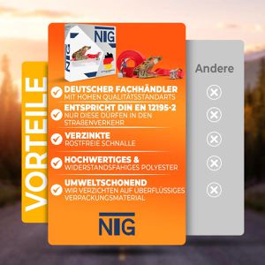 Produktbild für Spanngurt NTG rot, mit Airline-Fitting &amp; Ratsche
