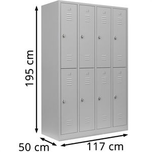 Produktbild für Spind Lüllmann XL 521240, lichtgrau