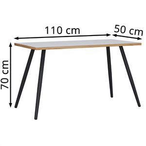 Produktbild für Schreibtisch VCM Salia, 920924, weiß / schwarz