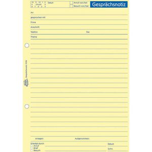 Produktbild für Gesprächsnotiz Zweckform 1018, A5