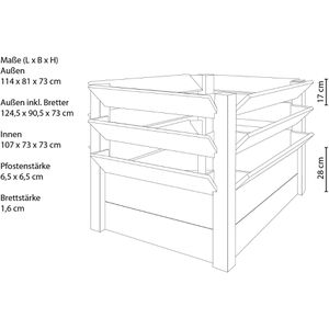 Produktbild für Hochbeet Westmann Premium XXL, aus Lärchenholz
