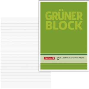 Briefblock Brunnen 1052437, Grüner Block, A5
