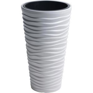Übertopf Prosperplast Sand Slim, weiß, Ø 35 x 62 cm