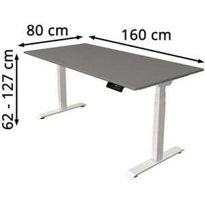 Produktbild für Schreibtisch Kerkmann Move 1 stable, graphit / weiß