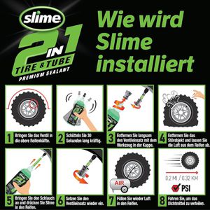 Produktbild für Reifendichtmittel Slime 10193-51, 2-in-1