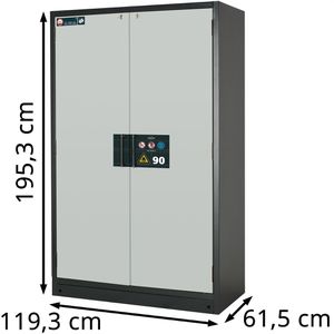 Produktbild für Gefahrstoffschrank asecos Q-Classic 90, 30016, mit 5 Auszügen