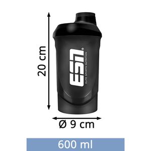 Produktbild für Protein-Shaker ESN 9293 aus Kunststoff, schwarz