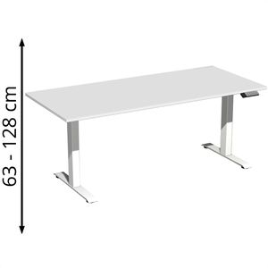 Schreibtisch Geramöbel Elevate Plus, lichtgrau / weiß
