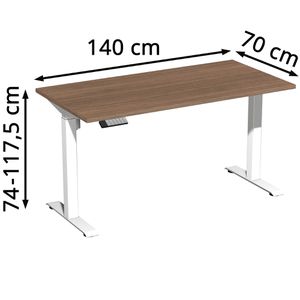 Produktbild für Schreibtisch Geramöbel Elevate Home, nussbaum / weiß