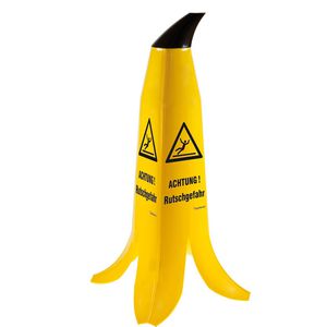 SafetyMarking Warnaufsteller Banane, Achtung Rutschgefahr, leuchtend gelb, 60 cm