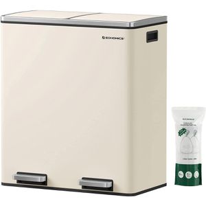 Produktbild für Mülleimer Songmics LTB060A01, cremeweiß