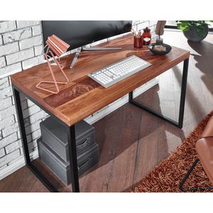 Produktbild für Schreibtisch Wohnling WL6.518, sheesham / schwarz