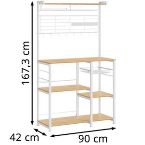 Produktbild für Küchenregal Vasagle KKS026Y09, goldeiche