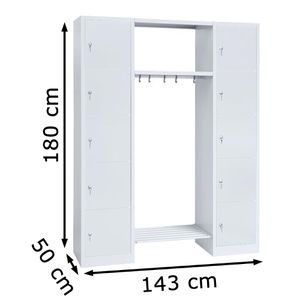 Produktbild für Schließfachschrank Lüllmann 525520, lichtgrau