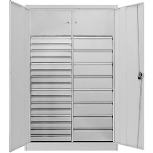 Werkzeugschrank Mauser MKSTM12/5/19E6, aus Metall, lichtgrau